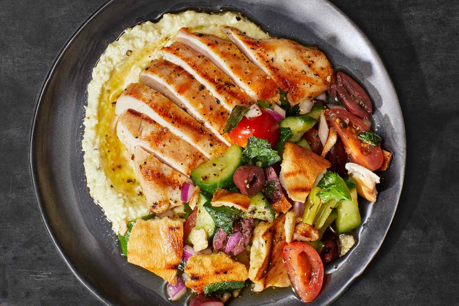 plate grilled chicken